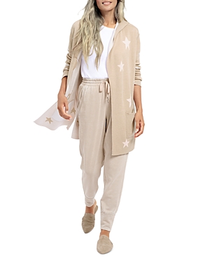 Splendid Sydney Reversible Hooded Cardigan In Latte