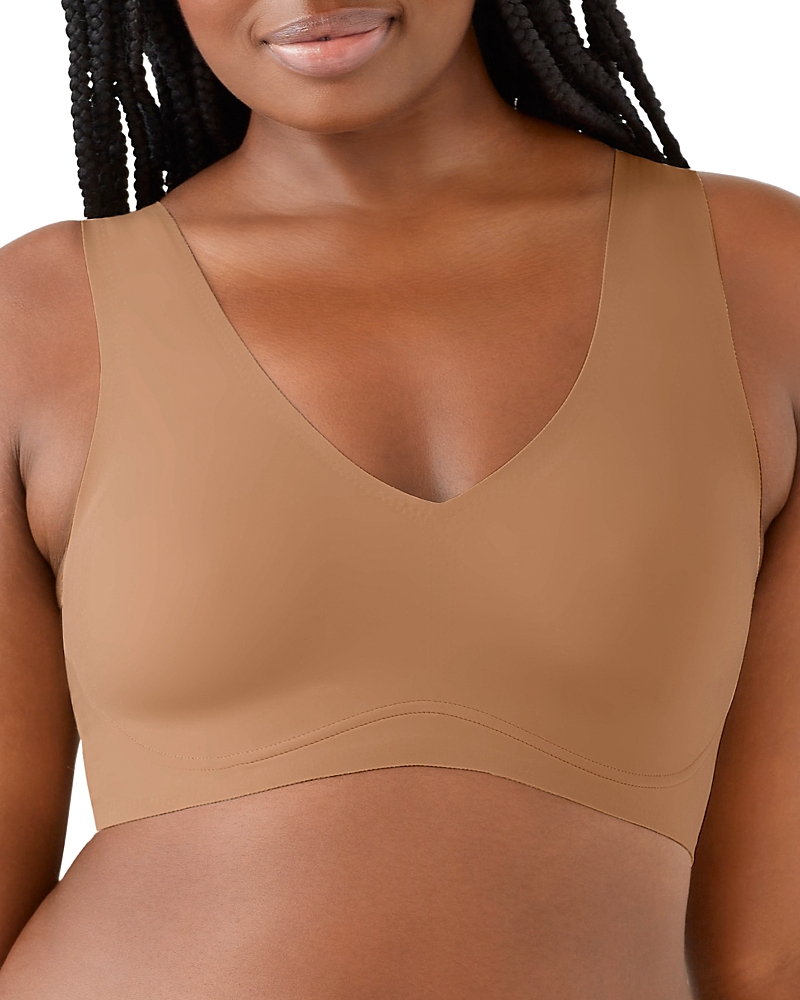 True & Co. True Body Lift V-neck Full Cup Soft Form Band Bra In Bronzed