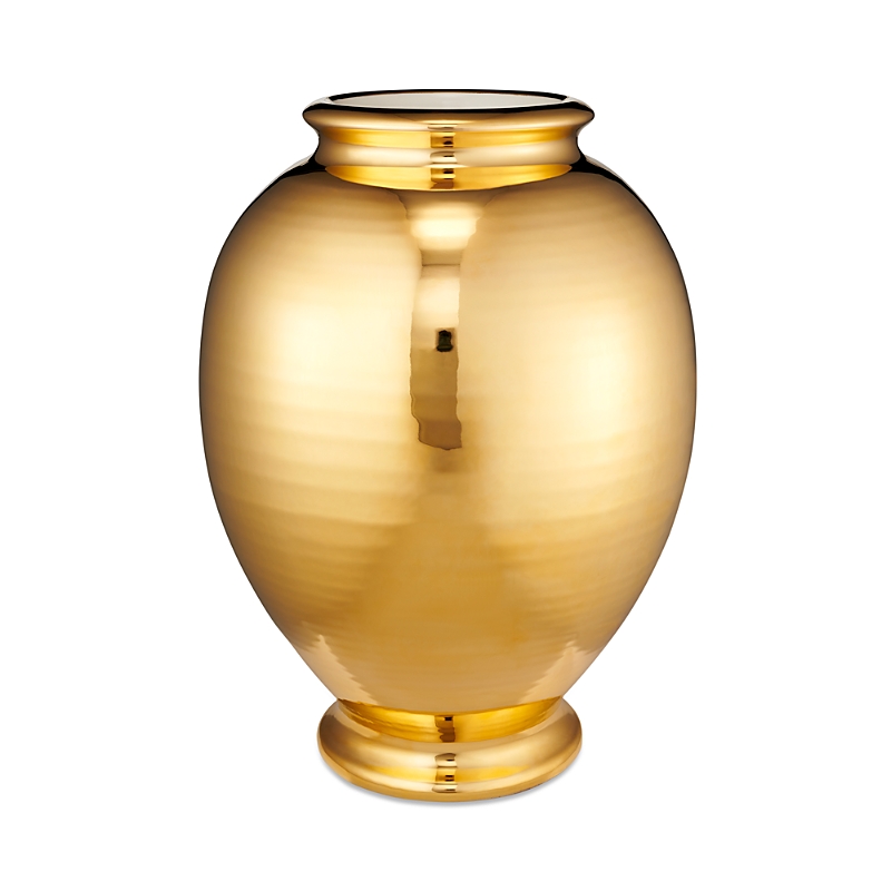 Aerin Siena Large Vase, Gold In Gold
