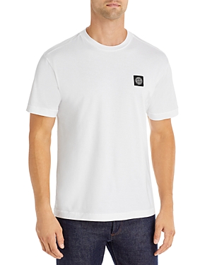 Stone Island Relaxed-fit White Cotton T-shirt In White