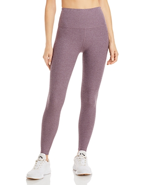 Beyond Yoga Spacedye Caught In The Midi High Waisted Legging In Silverberry Heather