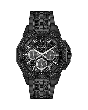 Bulova Crystal Watch, 42mm In Black