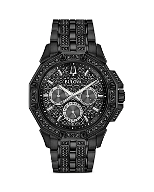 Bulova Crystal Watch, 42mm In Black