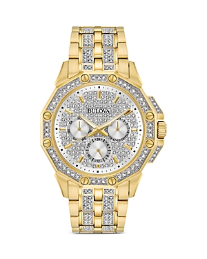 Shop Bulova Crystal Watch, 42mm In White/gold