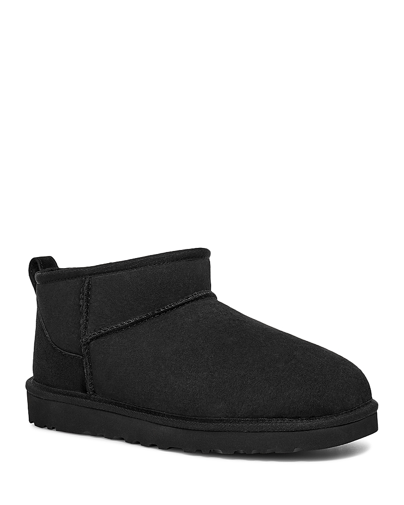 Ugg Classic Ultra Mini Ankle Boots In Black