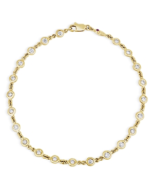 ROBERTO COIN 18K YELLOW GOLD DIAMONDS BY THE INCH DIAMOND BEZEL BRACELET