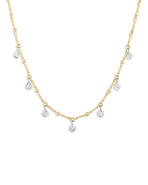 Roberto Coin Dangle Diamond Dog Bone Chain Necklace In Gold