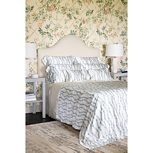 Gingerlily Silk Tangleweed Duvet Cover, Queen In Blue/ivory