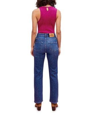 Passiony High Rise Straight Jeans in Blue