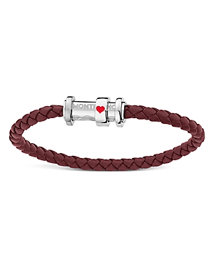 Montblanc Men's Meisterstück Tribute To The Book Around The World In 80 Days Ace Of Hearts Bracelet In Red