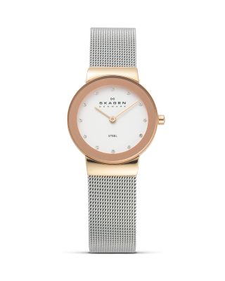 Skagen Rose Gold Mesh Women\'s Watch with White Dial SKAGEN KAROLINA WHITE DIAL ROSE GOLD MESH ST. STEEL WOMEN main image 4