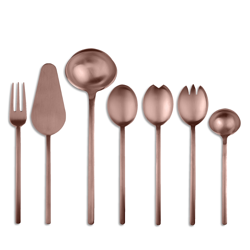 Mepra Due 7-piece Serving Set In Ice Bronze