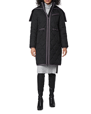 Shop Andrew Marc Savoy Lava Quilted Parka In Black