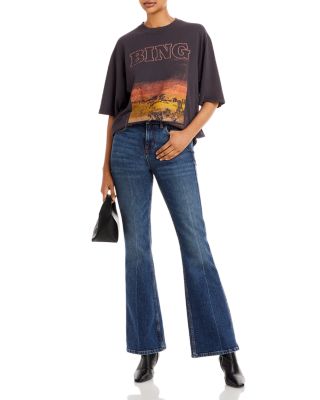 ANINE BING Cade Tee Mushrooms - Off White