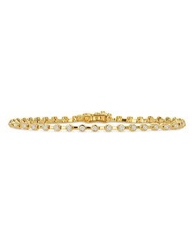 Rachel Reid - 14K Yellow Gold Diamond Bezel Link Bracelet