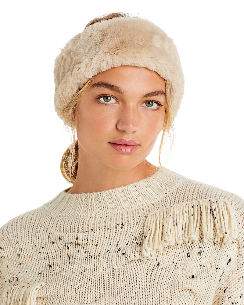 Apparis Eleni Faux Fur Headband In Beige