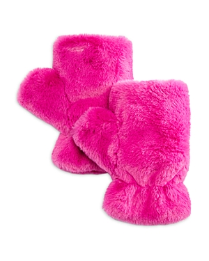 Apparis Ariel Faux Fur Fingerless Gloves In Pink