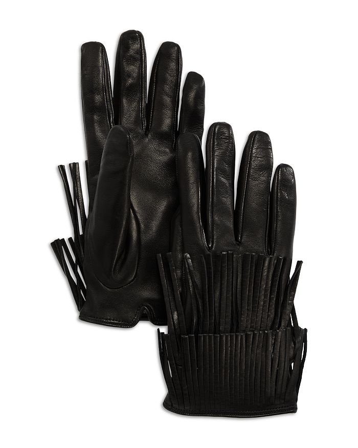 Bloomingdale's - Fancy Fringed Leather Gloves