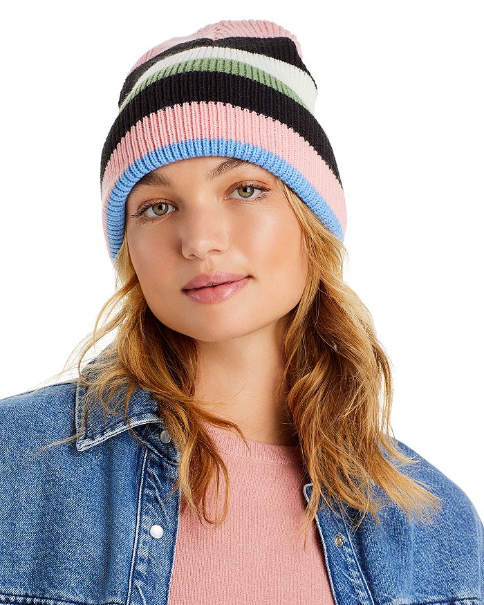 AQUA Knit Multi Striped Hat 100 Exclusive Bloomingdale's
