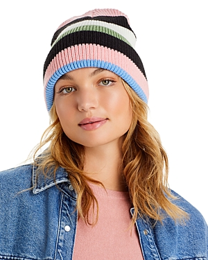 Aqua Knit Multi Striped Hat - 100% Exclusive In Pink/multi