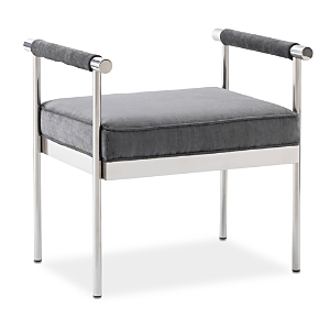Tov Furniture Diva Velvet Bench In Gray