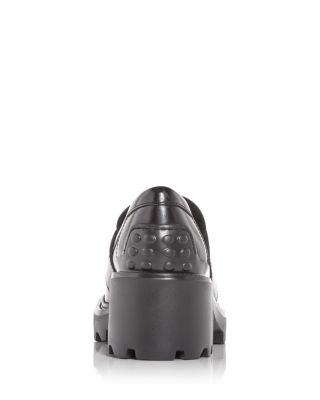 Women's Buckle Block Heel Loafers