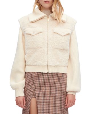 Maje - Belio Furry Ecru Jacket