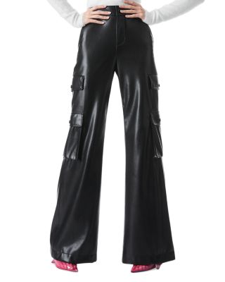 Alice and Olivia - Faux Leather Flared Leg Pants