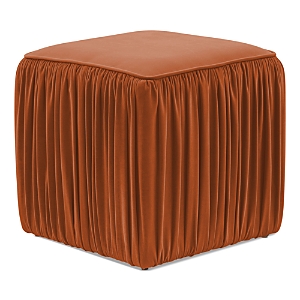 Tov Furniture Morgan Pleated Ottoman In Cognac