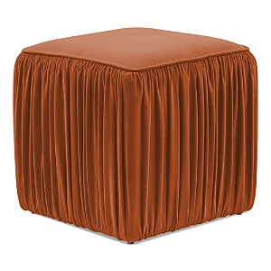 Shop Tov Furniture Morgan Pleated Ottoman In Cognac