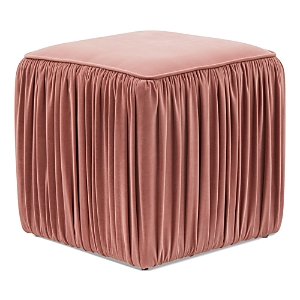 Tov Furniture Morgan Pleated Ottoman In Mauve