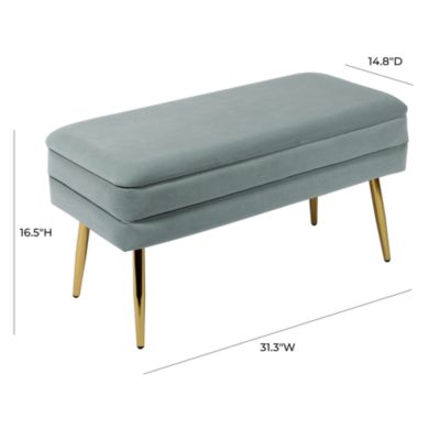 Ziva Velvet Storage Bench