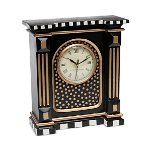 Mackenzie-childs 11" Courtly Check Mantle Clock In Multi