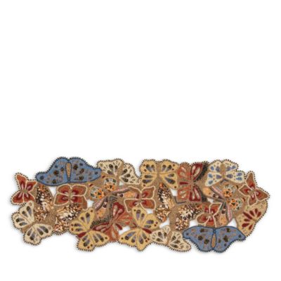 Mackenzie-Childs Beautifly Beaded Runner, 36 x 13