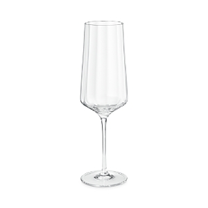 Shop Georg Jensen Bernadotte Champagne Flute Glasses, Set Of 6 In Clear