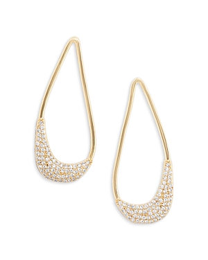 Baublebar Ginger Pave Open Drop Earrings in Gold Tone