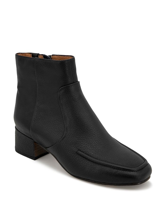 Moc toe heeled ankle boots