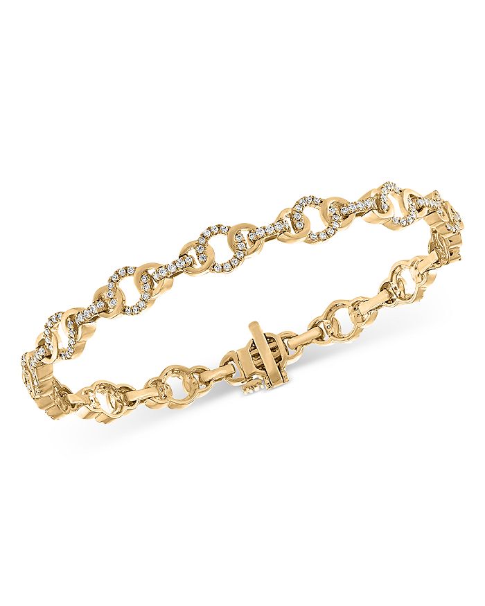 Bloomingdale's Diamond Interlocking Bracelet in 14K Yellow Gold, 1.25