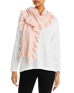 C By Bloomingdale's Cashmere Ruffle Scarf - 100% Exclusive In Pink