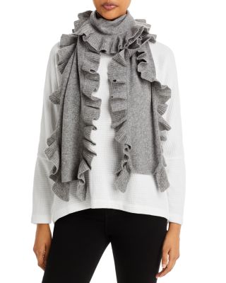 C by Bloomingdale s Cashmere Ruffle Scarf Exclusive Bloomingdale s