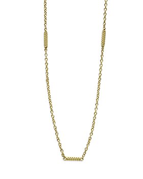 LAGOS - 18K Yellow Gold Signature Caviar Bead Link Chain Necklace, 16-18"