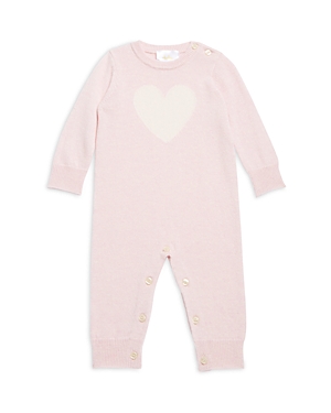 Bloomie's Baby Girls' Heart Graphic Cashmere Coverall - Baby In Pink Multi