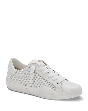 Dolce Vita Women's Zina Perforated Lace Up Low Top Sneakers