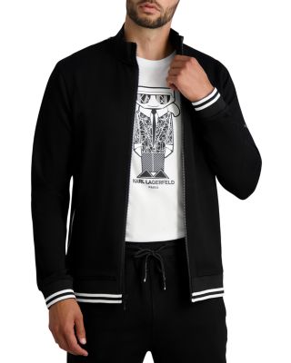 KARL LAGERFELD PARIS - Slim Fit Track Jacket With Contrast Striped Trim