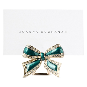 Shop Joanna Buchanan Enamel Bow Placecard Holders, Set Of 4 In Green