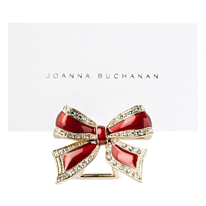 Shop Joanna Buchanan Enamel Bow Placecard Holders, Set Of 4 In Red