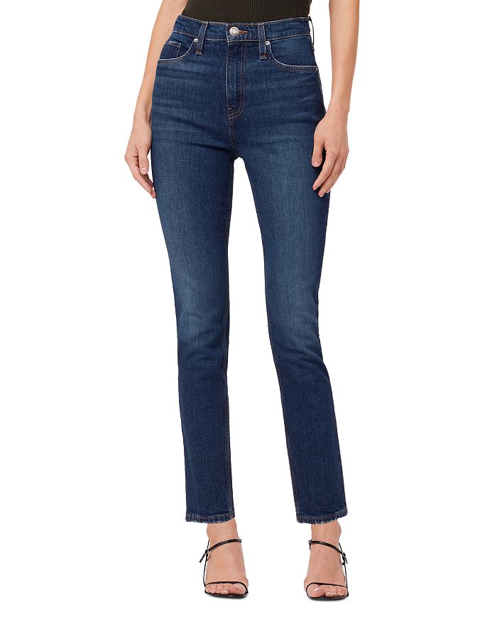 Hudson Harlow High Rise Ankle Straight Leg Jeans in Meadow | Bloomingdale's