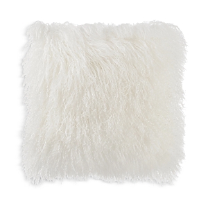 Tov Furniture Tibetan Sheep Fur Pillow In White