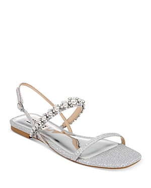 Badgley Mischka Women's Natalee Embellished Flat Sandals