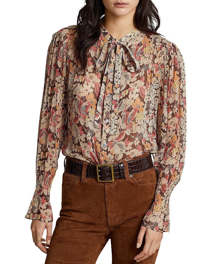 Ralph Lauren Floral Print Blouse Bloomingdale's